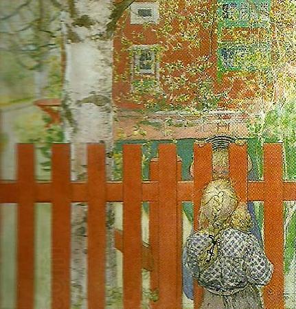 Carl Larsson staketet-vid staketet oil painting picture